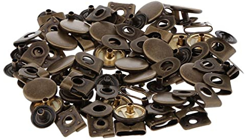 Sharplace 20 Stück Hosenhaken 15mm Metall Druckknöpfe, Augen Verschluss, schneidern Haken und Ösenverschlüsse für Hose, Rock, Pullover, Nähen, Basteln, Kleidung, Jacken, Jeans trägt, Bronze
