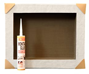 Marmox Wandnische mit Kleber - Ihre ideale Lösung für die Organisation und Dekoration Ihres Badezimmers und Duschbereichs. Wasserfest, Leicht und Wärmedämmend, Rechteckiges Design, 300x400x87.5mm