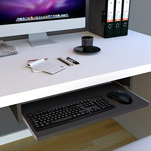 Henor FSC® avtagbart tangentbordsstativ i trä 68 x 31 x 9 cm under grafitbord