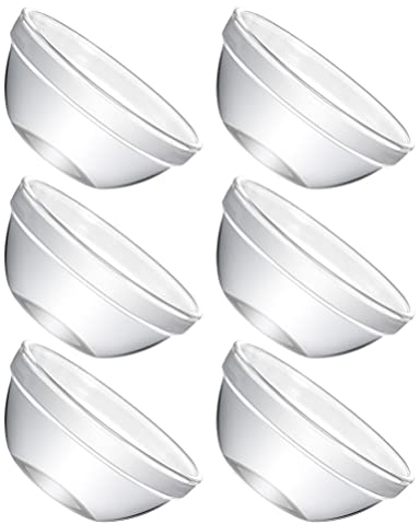 Angoily 6Pcs Empilés en Verre Bols Mini Transparent Saladier en Verre en Alimentaire Bol pour Sauces Chutneys Confitures