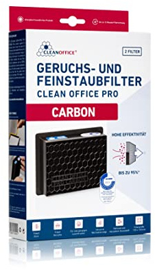 CLEAN OFFICE PRO CARBON Geruchs- und Feinstaubfilter für Laserdrucker 2 Stück