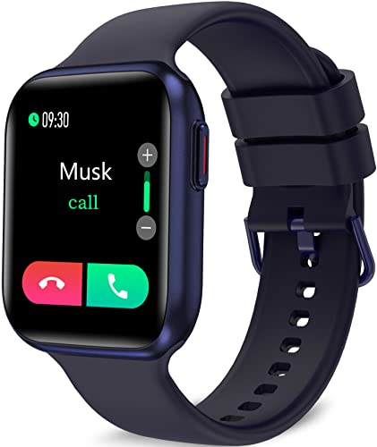 BRIBEJAT BT3 Montre Connectée Femme Homme, 1.69 Smartwatch avec Appel Bluetooth, 28 Modes Sportifs, Podometre/Fréquence Cardiaque/Sommeil, Etanche IP68, Fitness Tracker pour Android iOS, Blau