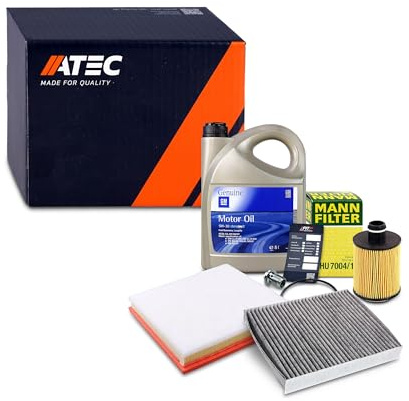 ATEC Germany Inspektionspaket Filterset mit 1x Ölfilter, 1x Luftfilter, 1x | Kompatibel mit: OPEL ASTRA J, ASTRA J Caravan, ASTRA J GTC, ASTRA J Stufenheck, CASCADA, ZAFIRA TOURER C