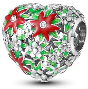 M&S Openwork Flower Charm Daisy Pansy Charm Bead Pendant, 925 Sterling Silver Dangle Charm, Compatible With Pandora & European Bracelet …