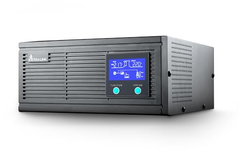 Extralink PIORUN UPS1000W inversor 12v 220v Onda Pura | Fuente de alimentación de Emergencia con Pantalla LCD | SAI ininterrumpido para calefacción, servidores y Equipos médicos