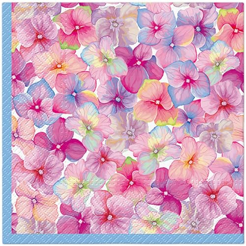 20 Servietten Blumen, Garten & Natur Unzählige, kleine Blüten als Tischdeko. Papierservietten mit Motiv. Auch für Decoupage und Serviettentechnik 33x33cm