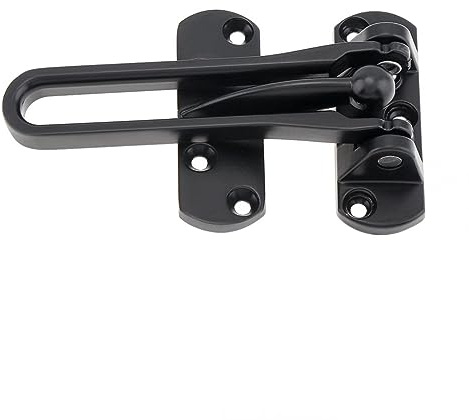 TüRkette Türriegel Home Anti-Diebstahl-Zimmertürstange Zinklegierung Türschlossriegel for Haus- und Hotelsicherheitstürkettenschloss U-Schwingen-Haustür (Color : Noir)