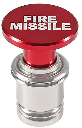 1 pezzo Spina accendisigari auto Riscaldatore per accendini per auto MISSIL EJECT FIRE Pulsante 12V Copertura antipolvere delle spine Adatto alla maggior parte dei veicoli auto (Rosso FIRE MISSILE)