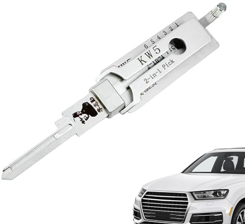 Stainless Steel Key Decoders | Schlüssel Decoders aus Edelstahl | Mehrzweck 2-in-1 Dietrich | KW5 Haken und Pickup -Ring Werkzeugsatz | Dietrich Set für Reparatur und Wartungsarbeiten