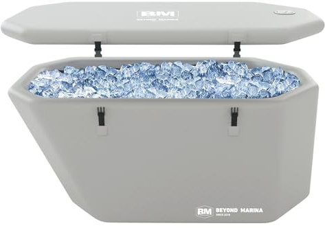Inflatable Ice Bath Tub for Athletes - Slanted-Edge Cold Plunge Tub Compatible Water Chiller, Insulated Lid, EVA Groundsheet, Backpack, 155 Gallon, 61 L x 31.5 W x 24.8 H