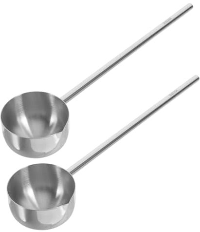 Generico 2 Pezzi Mini Casseruola in Acciaio Inox Manico Lungo Pentola Per Burro Fondente Mini Pentola Riscaldante Mestolo Per Olio in Acciaio Inox Manico Lungo Per Riscaldamento E