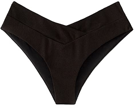 Braga Bikini Mujer Braguita Bikinis Cintura V Bragas Moda Color Sólido Braguitas Sexy Form de Canalé Parte de Abajo Ropa Interior Traje de Baño Natación Swimwear para Playa Piscina