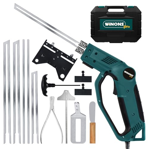 WINONS 330W Styroporschneider mit Schlitten und Lineal, Heißmesser WFC0014, Luftgekühlt, Nummerierter Temperaturregler, 710°C, Schneidwerkzeug für EPS XPS EPE EVA EPP (Kit of 8)