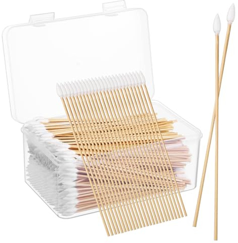 Gatuida 500 Stück Präzise Baumwollstäbchen Vielseitige Anwendung für Make Up von Elektronik und Nagelpflege Sanfte Spitze Wattestäbchen für Optimale und Effizienz