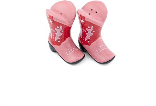 Sass & Belle Cowboy Boot Salt & Pepper Shakers - Salt and Pepper Set Decorative Kitchen Accessories for Dining Table Accessories Home Decor Styling Unique House Gifts and Table Decorations