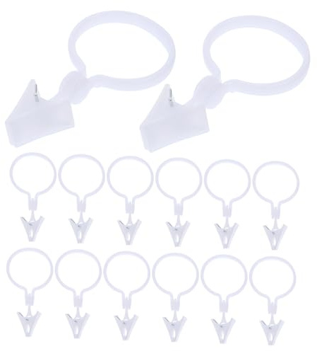 Cabilock Anillas para Cortinas Clips 80 Piezas Plástico 38Mm para Colgar Cortinas de Baño y Ducha Accesorios de Repuesto para Varilla Romana Superficie Lisa y Fiable