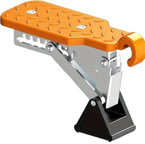 Estribo de aleación de aluminio cromado para pedal de coche con gancho, estribo auxiliar universal para vehículo. escalera techo coche(RHD Frame cable)