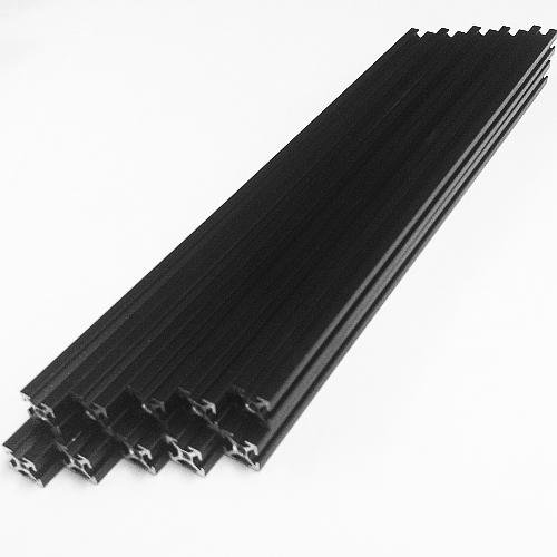 Aluminium Stangenprofil Makerbeam 10x10, Länge 300mm, schwarz eloxiert. 10 STK.