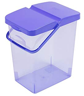 Blue Transparent pet food or washing powder storage box 10 litre