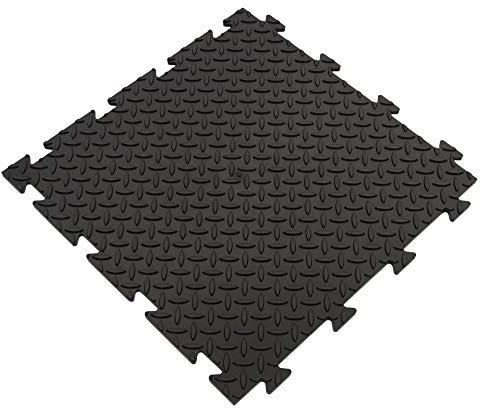 Art Plast Baldosa plástica tarima Suelo (Taller, Exterior, terraza, Camping), en Negro, TENAX, unitaria, 50x50x1 cm (Neto: 48,3x48,3 cm) 1m²: 4,3 láminas