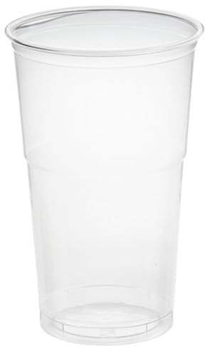 Papstar | 50 Bicchieri Hurricane, Materiale Pet, Dimensioni 0,5 l Ø 9,5 cm · 15 cm, Colore Cristallo Trasparente, 50 Bicchieri x 16 Confezioni