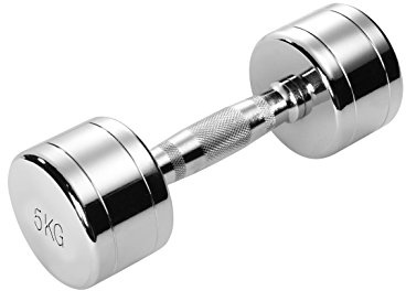 Trendy Sport Chrom Kurzhantel - 1 Stück - 5,0 KG