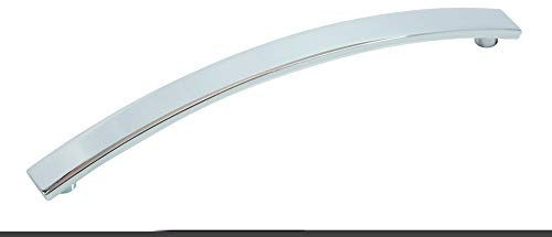 SIRO Möbelgriff Uslar, Schlicht, Modern, Zinkdruckguß - Chrom glänzend, 180 mm x 15 mm x 25 mm, LA 160 mm, 2084-181ZN1