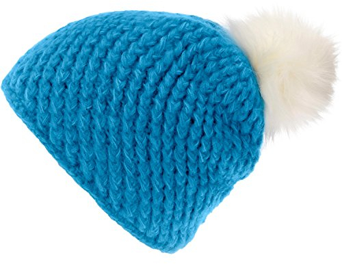 Maier Sports Damen Bommelmütze blau Einheitsgröße