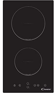 Plaque Vitrocéramique 2 feux-Candy CDH30 - Plaque de cuisson Vitrocéramique - Dimensions produit (LxP en cm) : 28.8 / 51