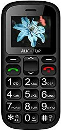 ALIGATOR A321 Téléphone Portable pour Personnes âgées avec Bouton SOS et localisateur Noir