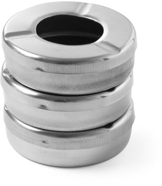 HENDI 440490 Portacenere con Coperchio, Pack de 3