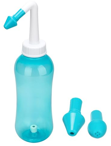 500ml Sinus Rinse and Nasal Irrigation, Nose Care Perfect for Cleaning Your Sinuses Nose Allergies, Colds, and General Hygiene for Adult & Kid BPA Free Nasal Wash Bottle Soothing Wash(Green)
