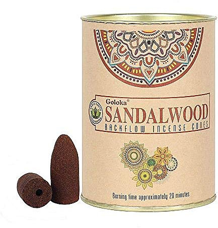 Ancient Wisdom Goloka - Conos de incienso (aroma a sándalo)