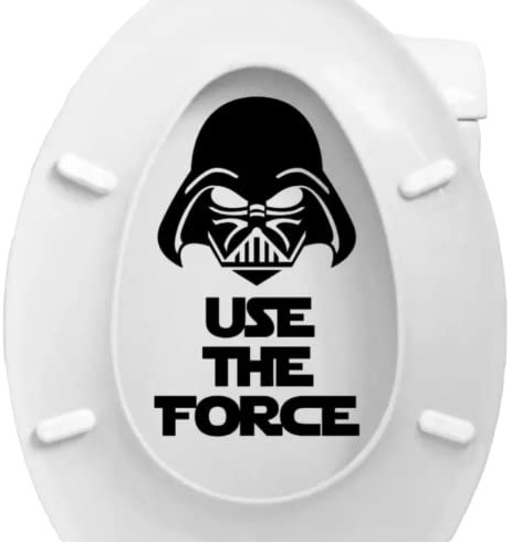 Aufkleber für Klodeckel Innenseite - Use The Force - Darth Vader