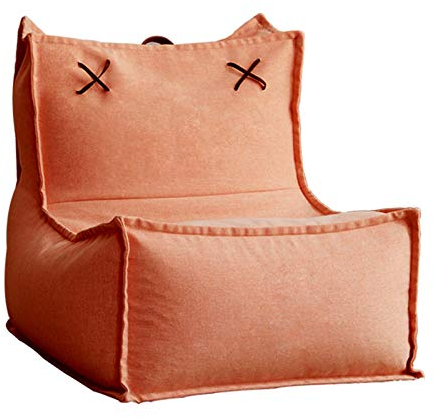 WENJUN Kindersessel, Leinenstoff, gepolstert, Kindersofa, kleiner Liegestuhl, Balkon, Lounge, Einzelsofa, Stuhl, leichtes Kleinkind-Möbelspielzeug (5 Farben) (Farbe: Rot, Größe: 560 mm x 700 mm x 800