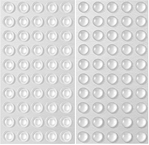 Tenare 100Pcs Patin Silicone Transparent 8mm Autocollant Transparente Pieds Adhésifs Patin Antiderapant Silicone Tampon Amortisseur Transparent Butée de Protection Transparente pour Porte Meubles