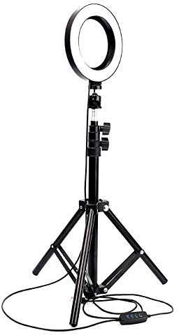 Samnuerly Luz anular de Interfaz LED, Luces anulares Regulables Luces de Serpentina alimentadas por USB de 360 giros, etc. (Tamaño : Sin trípode (1,6 m))