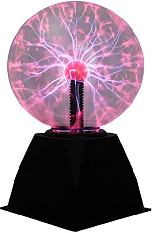 Boule électrique, Boule à Plasma de 3 Pouces, Lampe à Boule à Plasma Magique, Lampe à Bobine Tesla, Lampe à Plasma Interactive Sensible au Toucher, Nébuleuse Sphère Globe, pour Décorations Fêtes, Cham
