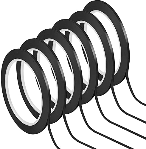 Schwarzes Fine Line Tape 6 Rollen whiteboard Art 3mm Chart Linie 6 Farben Sortiert Breite Graphic Tape Für Schule Büro Zuhause