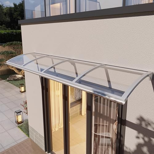Pensilina Tettoia,Pensilina Ingresso in PC,Pensilina per Copertura Autopulenti,Tettoia Pensilina da Esterno,Tettoia per Porta Trasparente,Pioggia UV Neve Protezione (55x120cm/22x47)