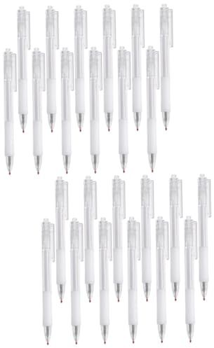 EXCEART Stk Gelstift drücken gelstifte gelpen studentisches Briefpapier Schulsachen Klick-Gelschreiber Kugelschreiber Drücken Sie Gel Stift Bürobedarf Plastik Weiß
