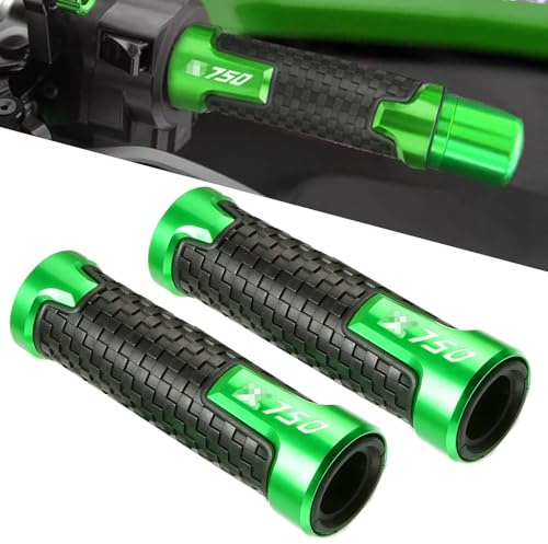 Z750 Lenkergriffe 22mm 7/8' - 2pcs Motorrad CNC Lenker für Z750/RS Ninja 250 300 650 750 2000-2019 2020 2021 2022 2023 -Grün