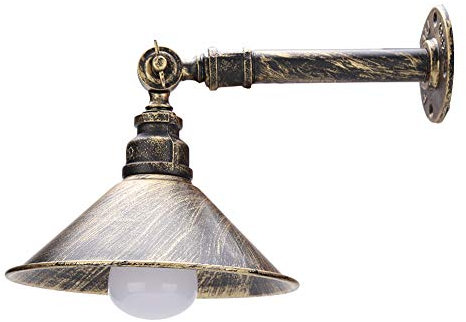 Topyond Retro-Bronze-Wandkaminleuchte,Wandleuchte, Antike Rohrleuchte, Vintage Wandlampe Für Spiegel, Küche, Wohnzimmer, Flur, Schrank, Veranda, Café, Bar, Flur(Glühbirnen sind Nicht enthalten)