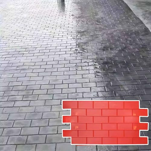Moldes Hormigon Impreso Estampillas de Concreto de PU Moldes Ladrillos, Estera de Sello de Cemento Profesional para La Pasarela de Jardín, Formas de Piedra de Paisajismo de Molde de Molde de Piso(Size