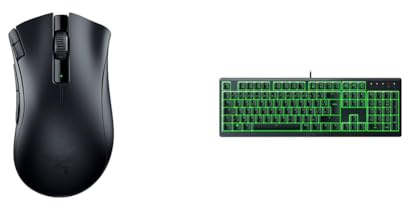 Razer DeathAdder V2 X Hyperspeed - Souris Gaming Ergonomique sans Fil pour PC/Mac Noir & Ornata V3 X - Clavier Gamer à Profil Bas Clavier AZERTY | Noir