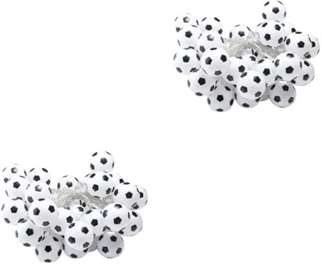 BCOATH 2pezzi Lampada Stringa Forma Di Calcio Con Led Decorazione Per Interni Ed Esterni Ghirlanda Di Fairy Per Feste e Compleanni Senza Batteria Metri Di Atmosfera Festiva