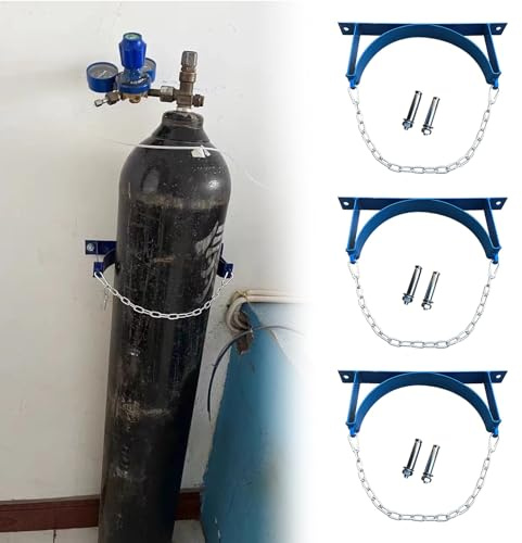 Support de Cylindre Gaz 1 2 3 4 5 Pièces Support Mural Pour Réservoir D'oxygène, Support De Bouteille De Gaz Avec Vis Pour Bouteilles D'azote, D'hydrogène Et De Propane De 25 Cm De Diamètre, Pour Les
