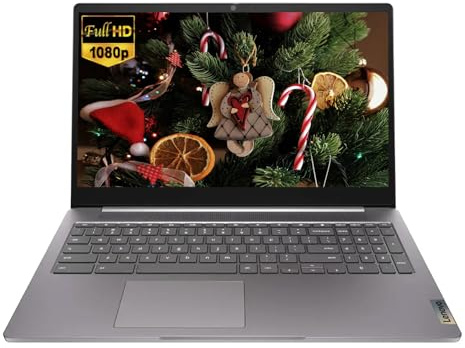 Lenovo IdeaPad 3i Chromebook, 15.6” FHD 1920 x 1080 Display, Intel Celeron N4500 1.1GHz, Intel UHD Graphics, 4GB RAM, 64GB SSD eMMC, Webcam, Bluetooth, Chrome OS, EAT 64GB USB Flash Drive, Arctic Grey