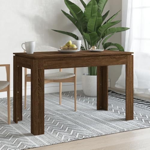 MOBCANT tavolo da Pranzo Casual Tavoli da Sala Girevoli Allungabili Utilizzabile per Albergo Sala da Pranzo Cucina Salone Rovere Marrone 120x60x76 cm Legno Multistrato