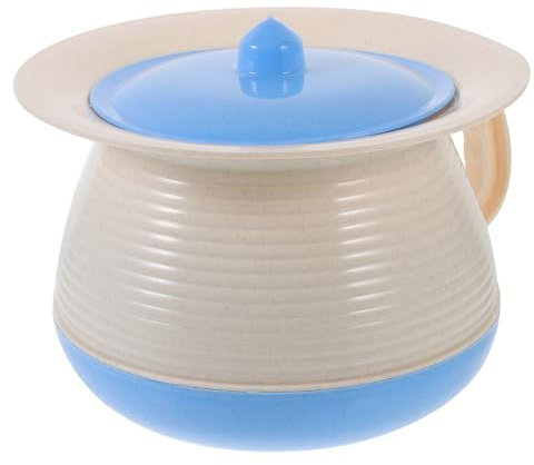 Anneome Children's Chamber Pot Lid Blue Plastic Portable Urine Bucket for Toddlers Boys and Girls Bedside Urinal Pot for Home and Travel